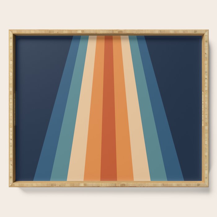 70's Retro Stripes Serving Tray