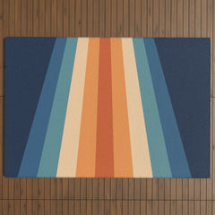 70's Retro Stripes Outdoor Rug