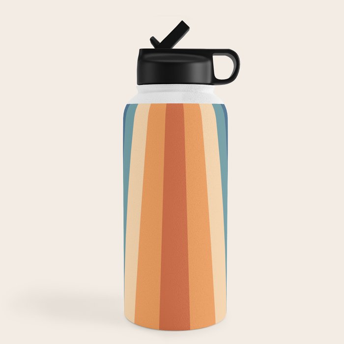 70's Retro Stripes Water Bottle