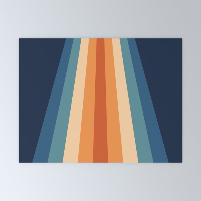 70's Retro Stripes Mini Art Print