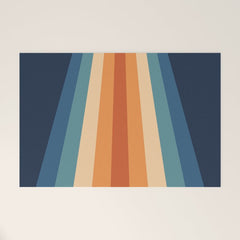 70's Retro Stripes Welcome Mat