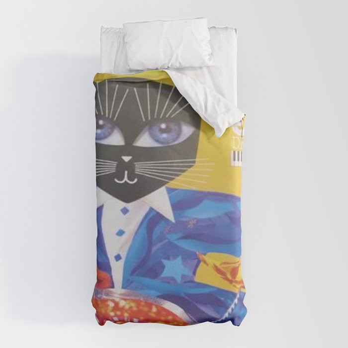 1994 Montreal Jazz Festival Cool Cat Poster No. 3 Gig Advertisement Duvet Cover