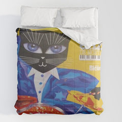1994 Montreal Jazz Festival Cool Cat Poster No. 3 Gig Advertisement Comforter