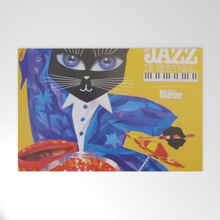 1994 Montreal Jazz Festival Cool Cat Poster No. 3 Gig Advertisement Welcome Mat
