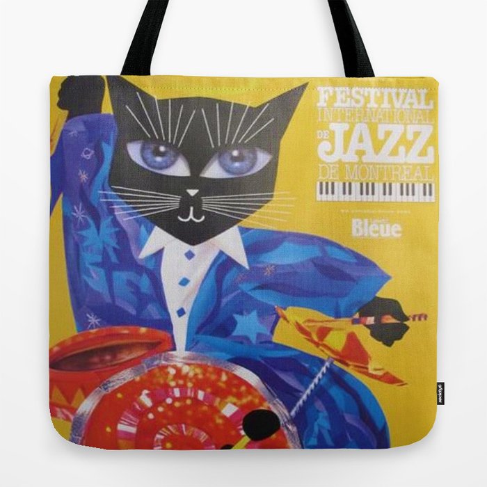1994 Montreal Jazz Festival Cool Cat Poster No. 3 Gig Advertisement Tote Bag
