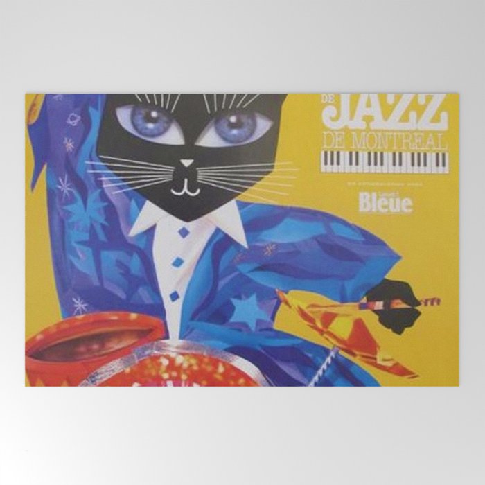 1994 Montreal Jazz Festival Cool Cat Poster No. 3 Gig Advertisement Welcome Mat