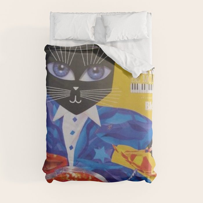 1994 Montreal Jazz Festival Cool Cat Poster No. 3 Gig Advertisement Duvet Cover