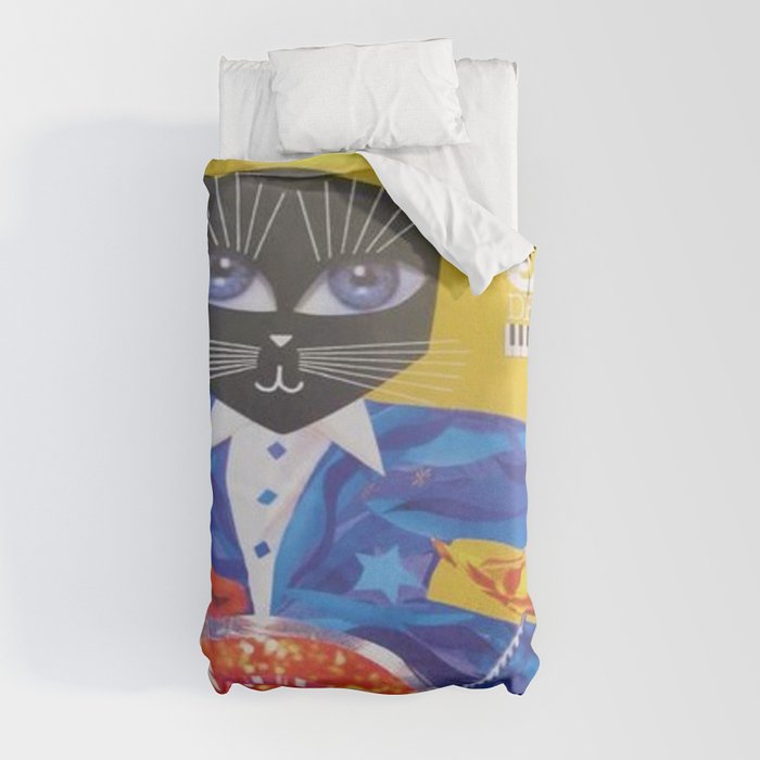 1994 Montreal Jazz Festival Cool Cat Poster No. 3 Gig Advertisement Duvet Cover