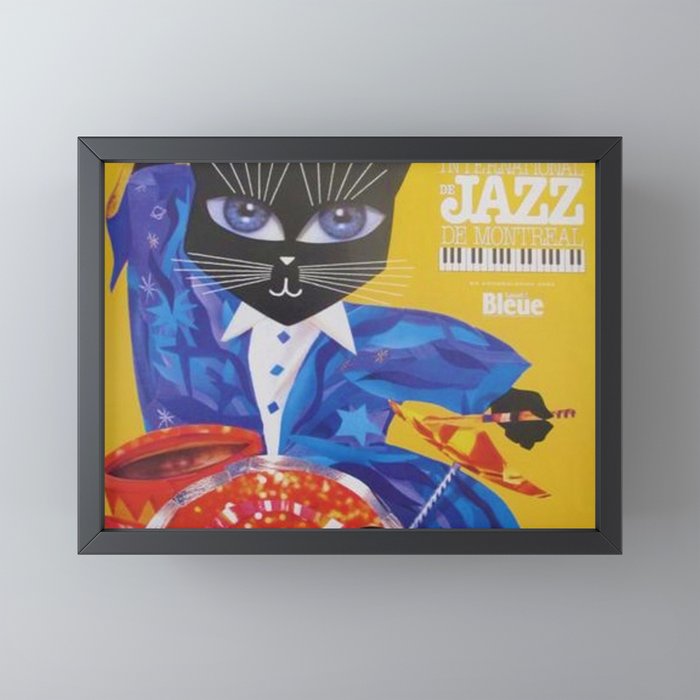 1994 Montreal Jazz Festival Cool Cat Poster No. 3 Gig Advertisement Mini Art Print