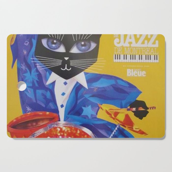 1994 Montreal Jazz Festival Cool Cat Poster No. 3 Gig Advertisement Cutting Board