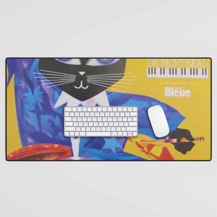 1994 Montreal Jazz Festival Cool Cat Poster No. 3 Gig Advertisement Desk Mat