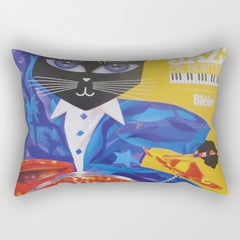 1994 Montreal Jazz Festival Cool Cat Poster No. 3 Gig Advertisement Rectangular Pillow