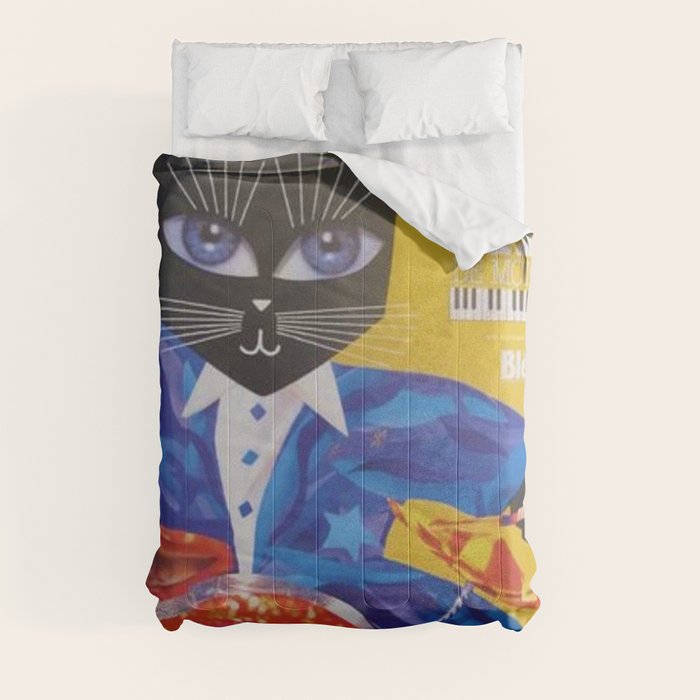 1994 Montreal Jazz Festival Cool Cat Poster No. 3 Gig Advertisement Comforter
