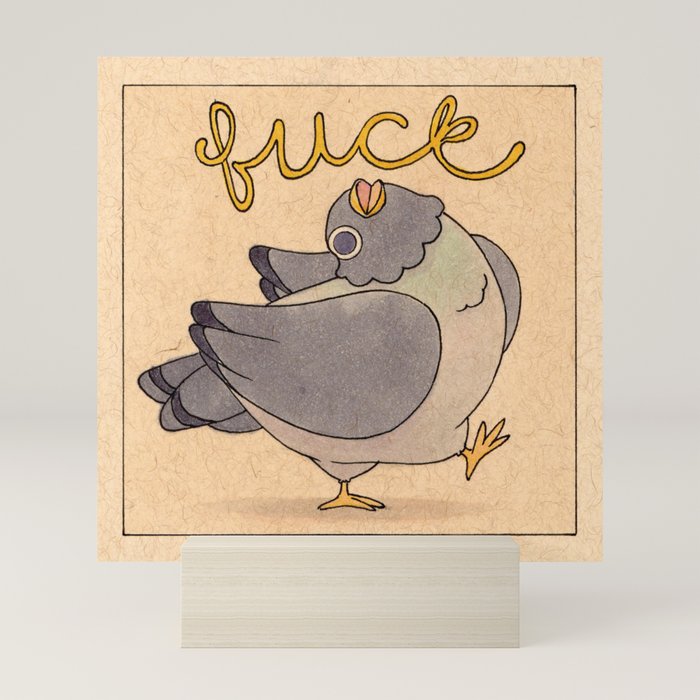 Fuck' Pigeon 02 Mini Art Print
