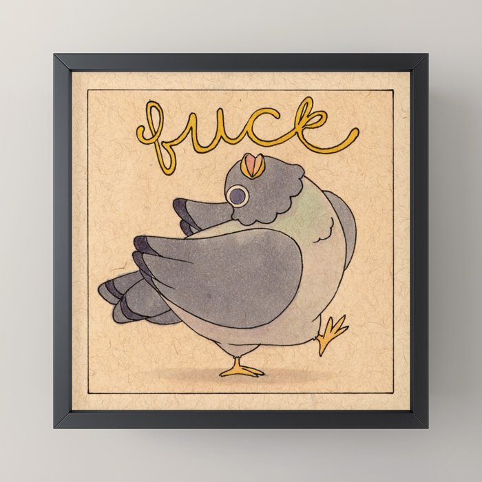 Fuck' Pigeon 02 Mini Art Print