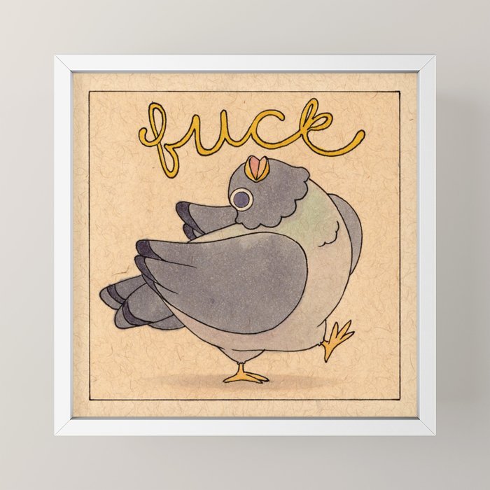 Fuck' Pigeon 02 Mini Art Print