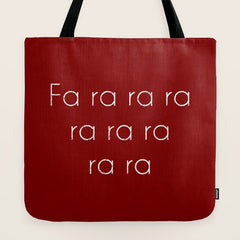 A Christmas Story Fa ra ra Deck the Halls Christmas Carol Tote Bag