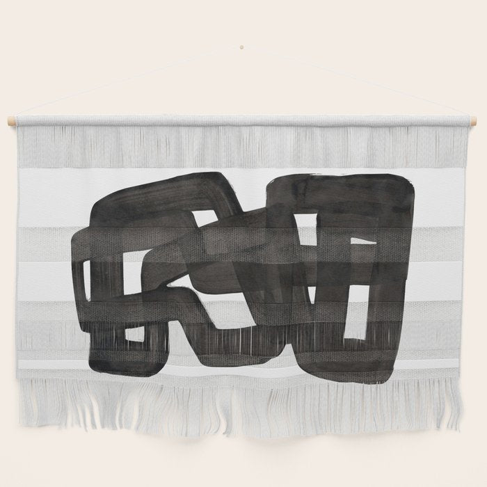 Boulder' Mid Century Modern Fun Abstract Shapes  Wall Hanging