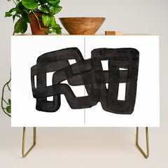 Boulder' Mid Century Modern Fun Abstract Shapes  Credenza
