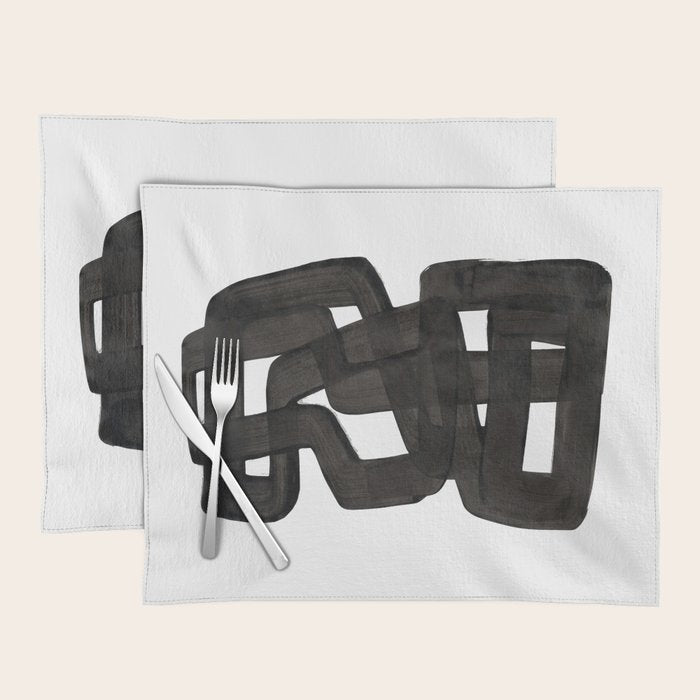 Boulder' Mid Century Modern Fun Abstract Shapes  Placemat