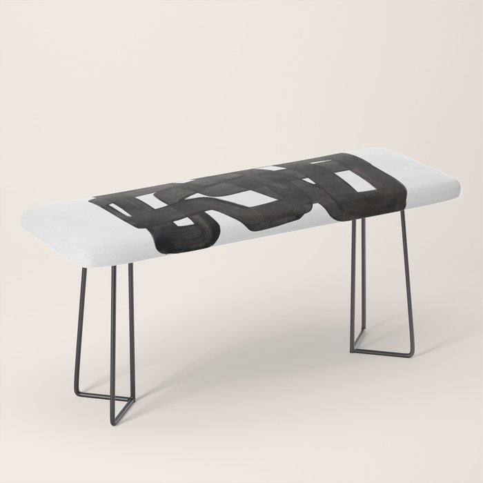 Boulder' Mid Century Modern Fun Abstract Shapes  Bench