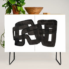 Boulder' Mid Century Modern Fun Abstract Shapes  Credenza