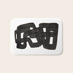 Boulder' Mid Century Modern Fun Abstract Shapes  Bath Mat