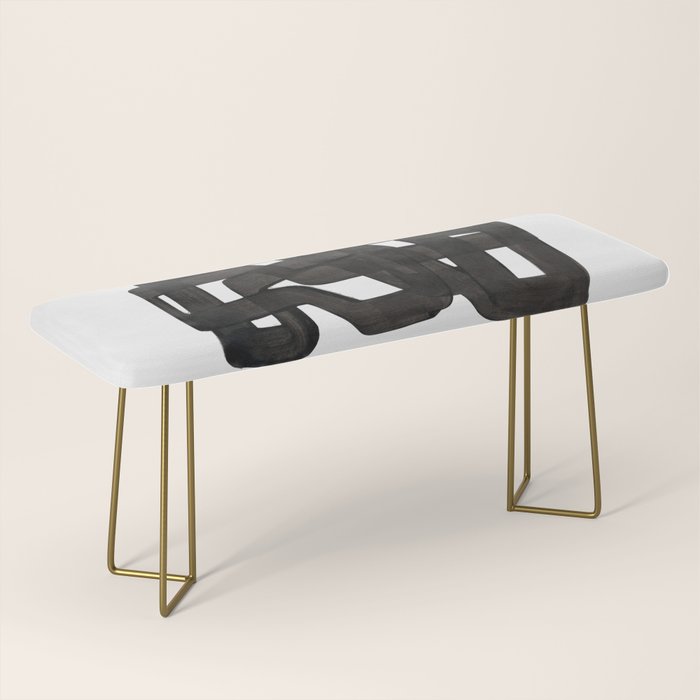 Boulder' Mid Century Modern Fun Abstract Shapes  Bench