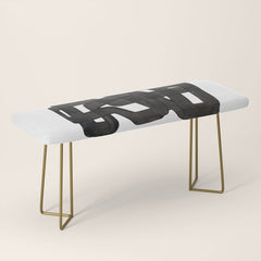 Boulder' Mid Century Modern Fun Abstract Shapes  Bench