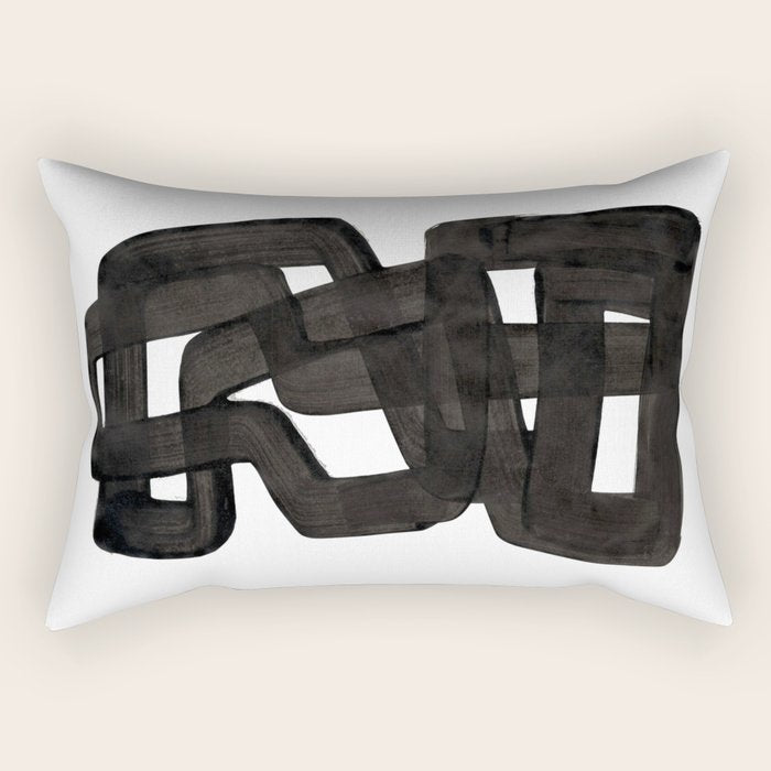 Boulder' Mid Century Modern Fun Abstract Shapes  Rectangular Pillow