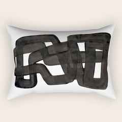 Boulder' Mid Century Modern Fun Abstract Shapes  Rectangular Pillow