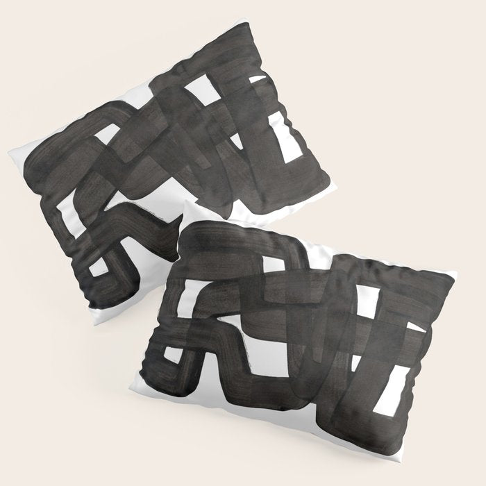 Boulder' Mid Century Modern Fun Abstract Shapes  Pillow Sham