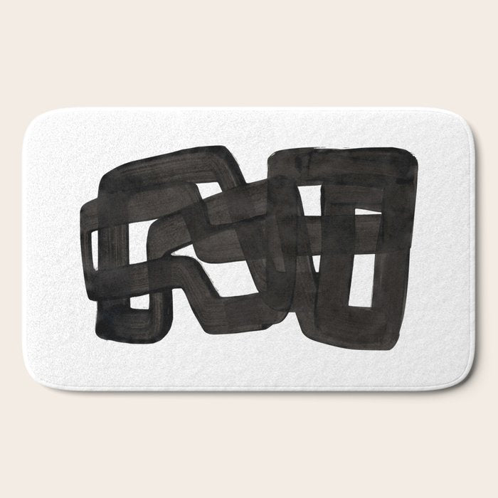 Boulder' Mid Century Modern Fun Abstract Shapes  Bath Mat
