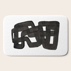Boulder' Mid Century Modern Fun Abstract Shapes  Bath Mat