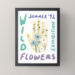 90s Wild Flowers Exhibition Poster Mini Art Print