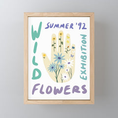 90s Wild Flowers Exhibition Poster Mini Art Print