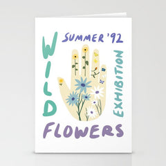 90s Wild Flowers Exhibition Poster Stationery Card