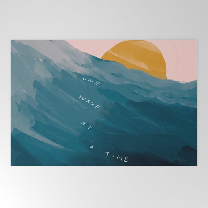 "One Wave At A Time" Welcome Mat