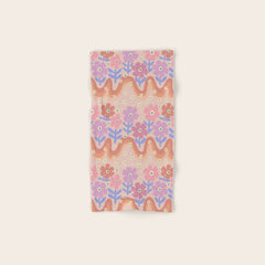70s Retro Floral vibe Bath Towel