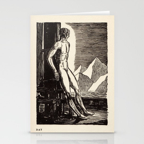 "Day" by Rockwell Kent (1919) Stationery Card