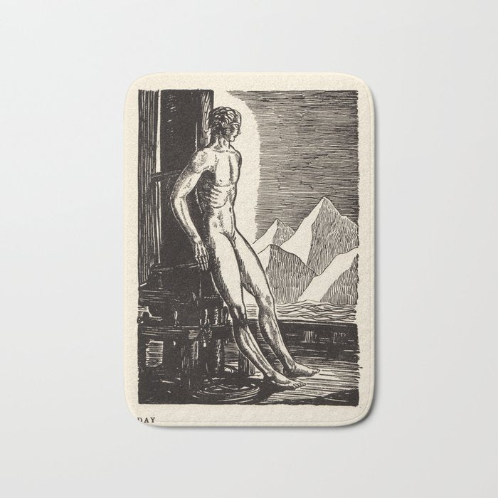 "Day" by Rockwell Kent (1919) Bath Mat
