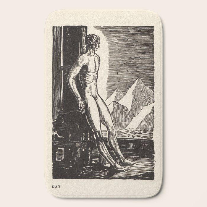 "Day" by Rockwell Kent (1919) Bath Mat