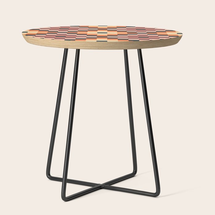 70s color squares pattern  Side Table