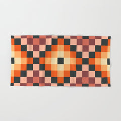 70s color squares pattern  Bath Towel