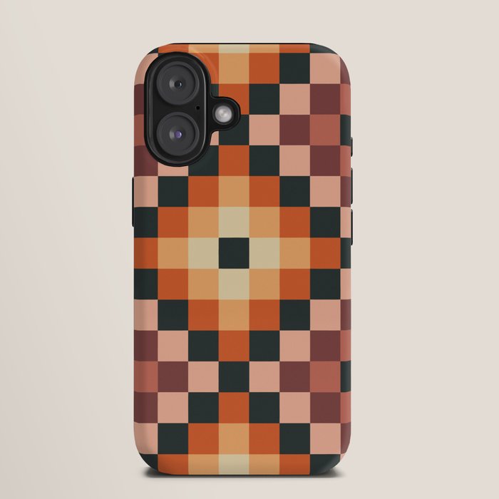 70s color squares pattern  iPhone Case