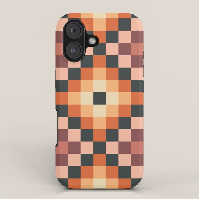 70s color squares pattern  iPhone Case