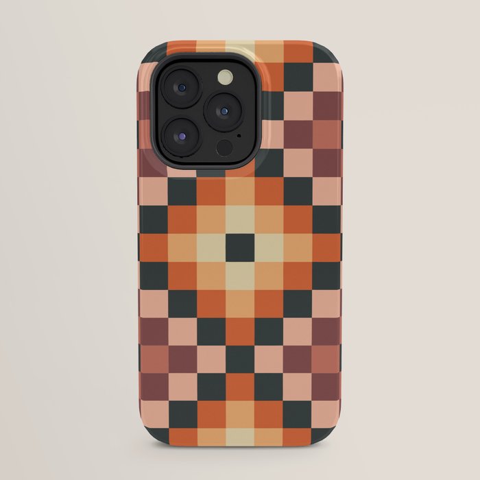 70s color squares pattern  iPhone Case