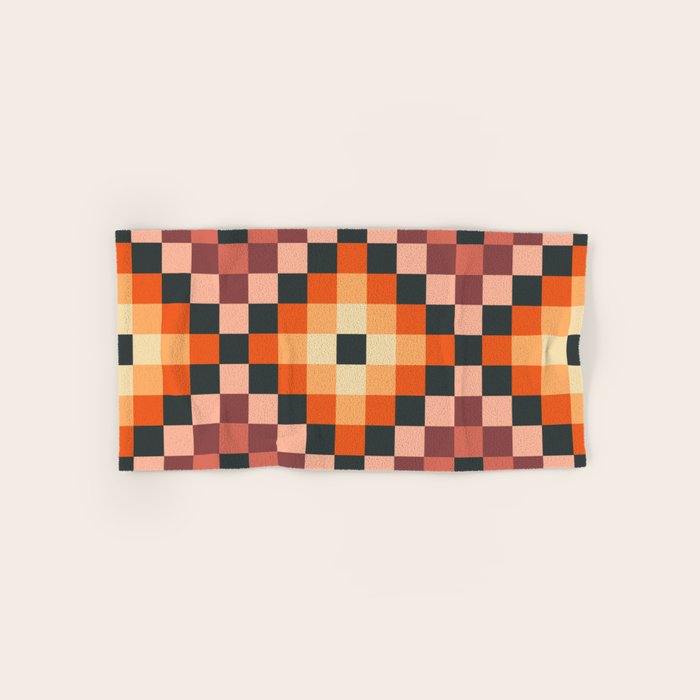 70s color squares pattern  Bath Towel