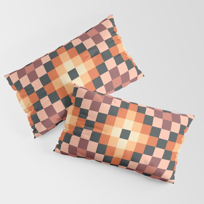 70s color squares pattern  Pillow Sham