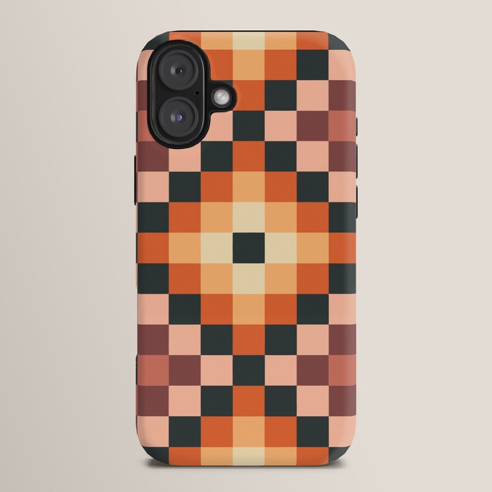 70s color squares pattern  iPhone Case